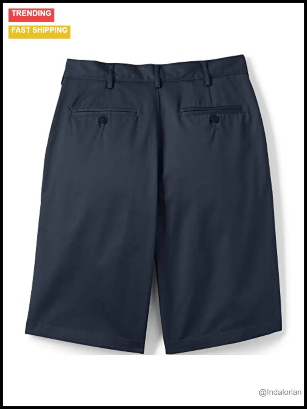 Boys Plain Front Blend Chino Shorts - Cotton Polyester